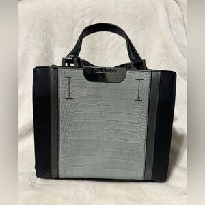 Black and gray Calvin Klein leather purse